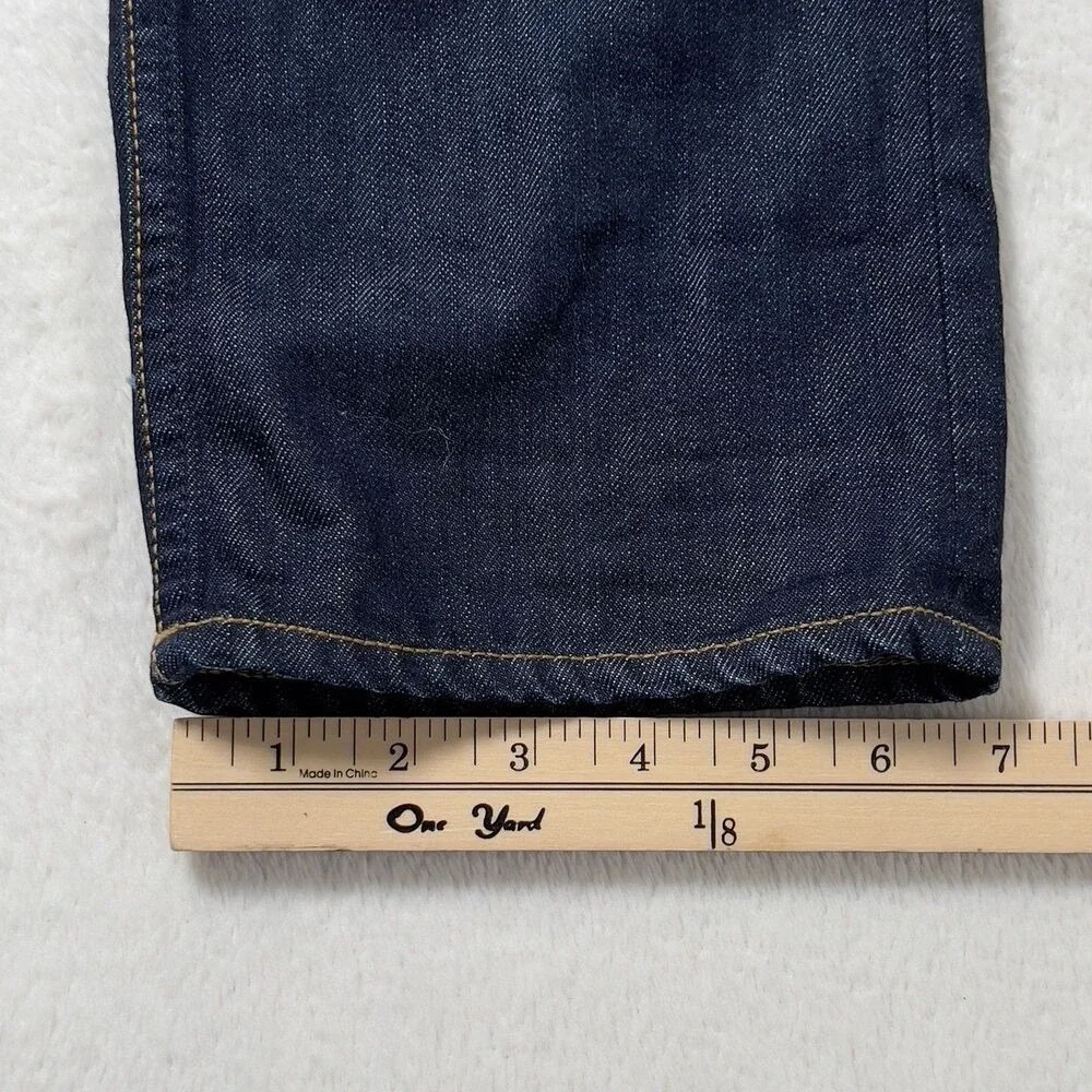Bonobos White Oak Cone Denim Jeans Mens Sz 31x34 Straight Slim Leg USA Made DARK